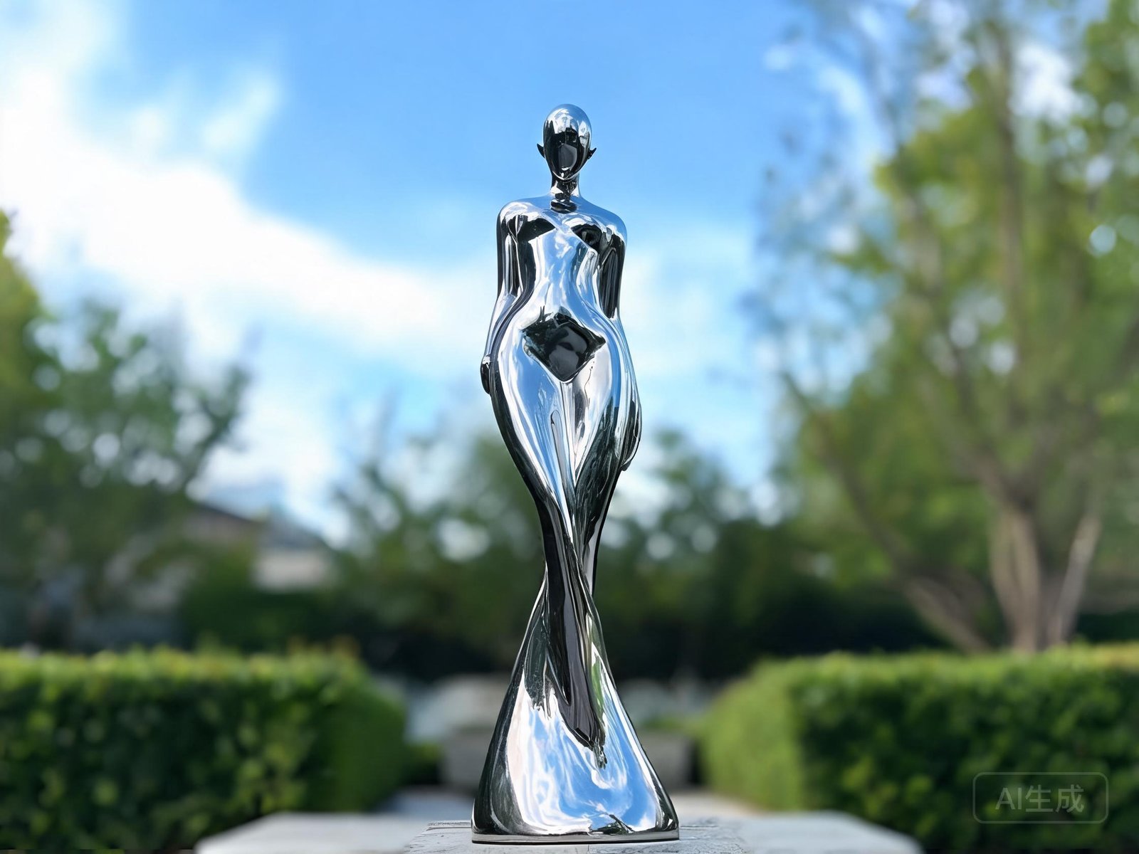 Reflective stainless steel forms