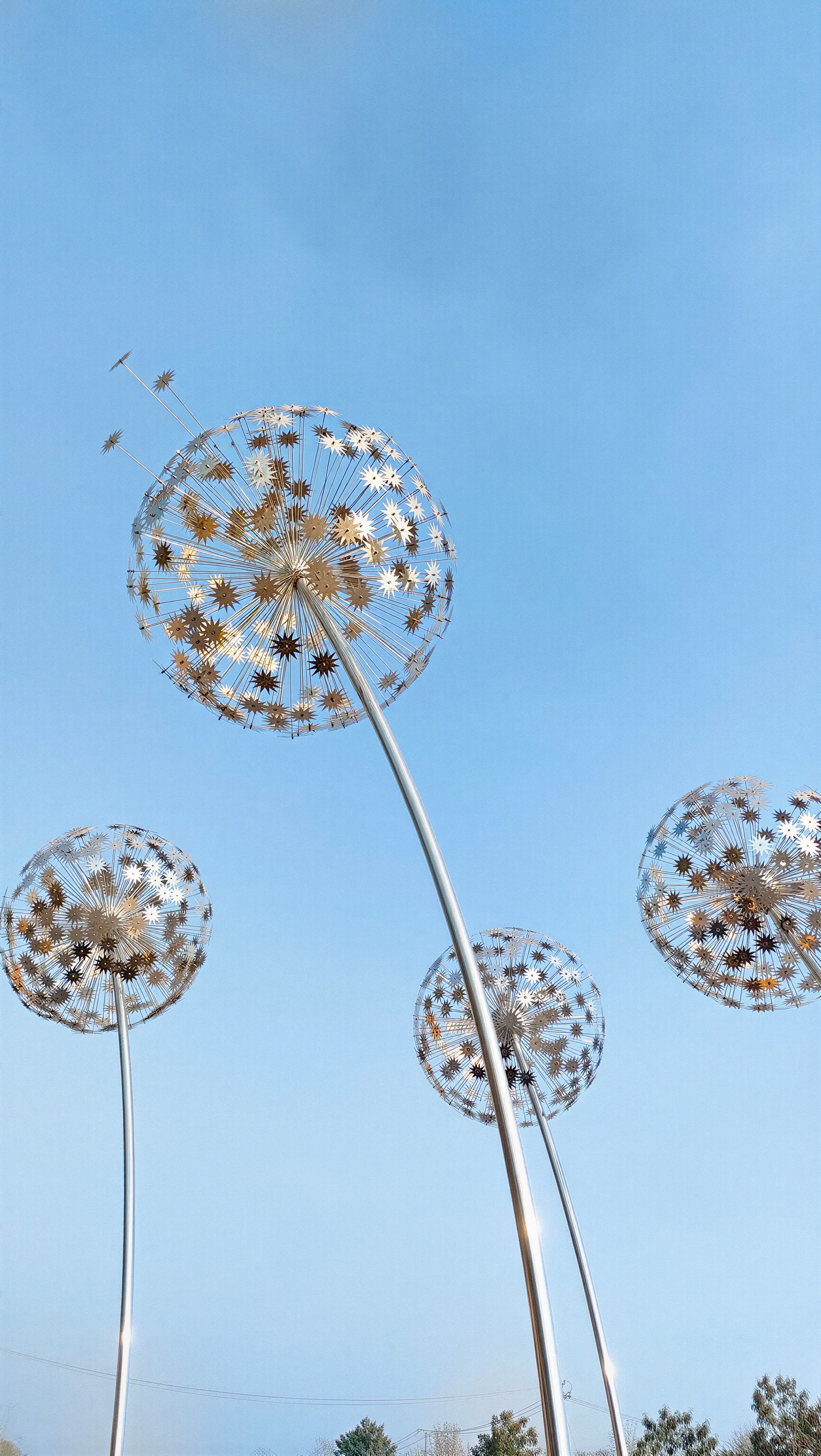 Large Metal Dandelion Sculpture