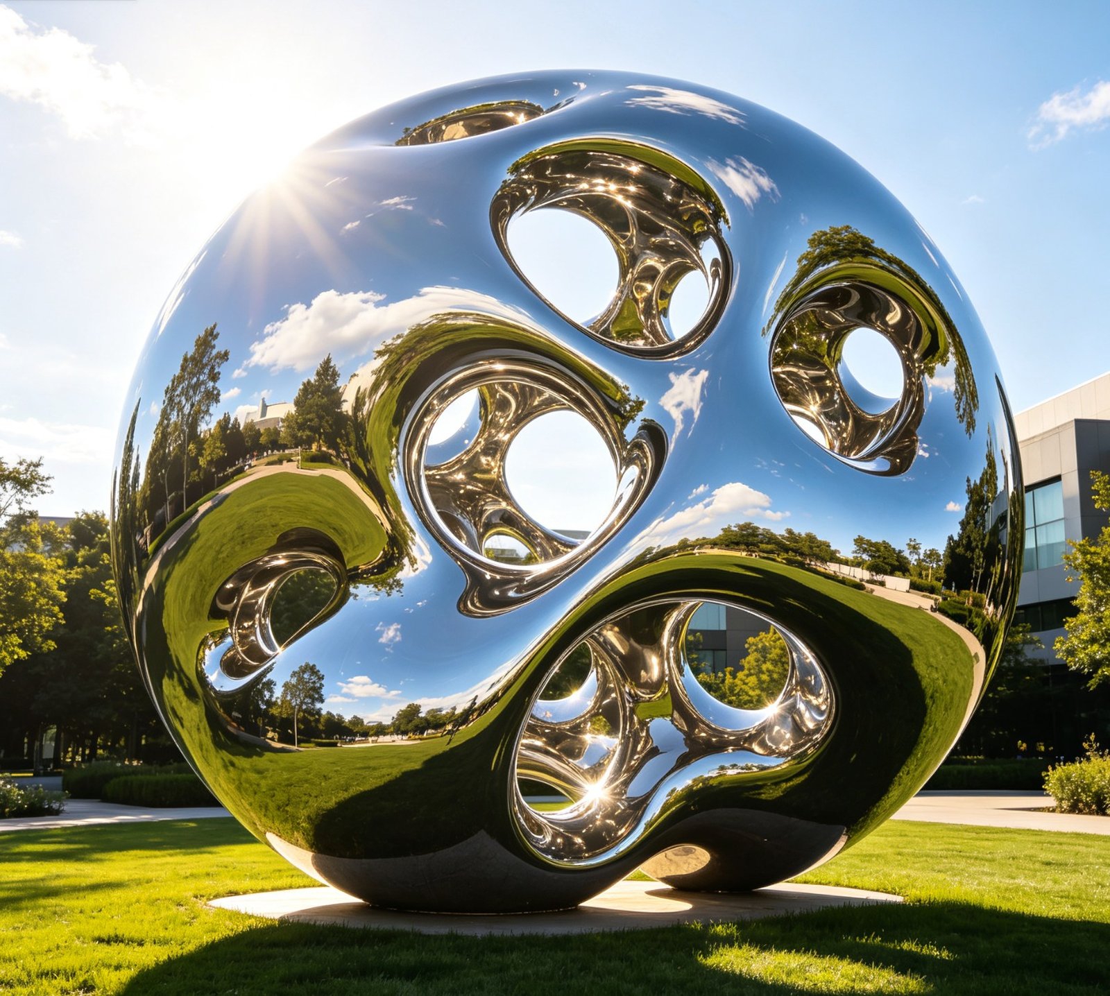 Hollow stainless steel sphere